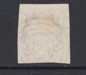 Prussia Sc 2 used. 1850 6pf (½sg) red orange imperf, margins wide to just in