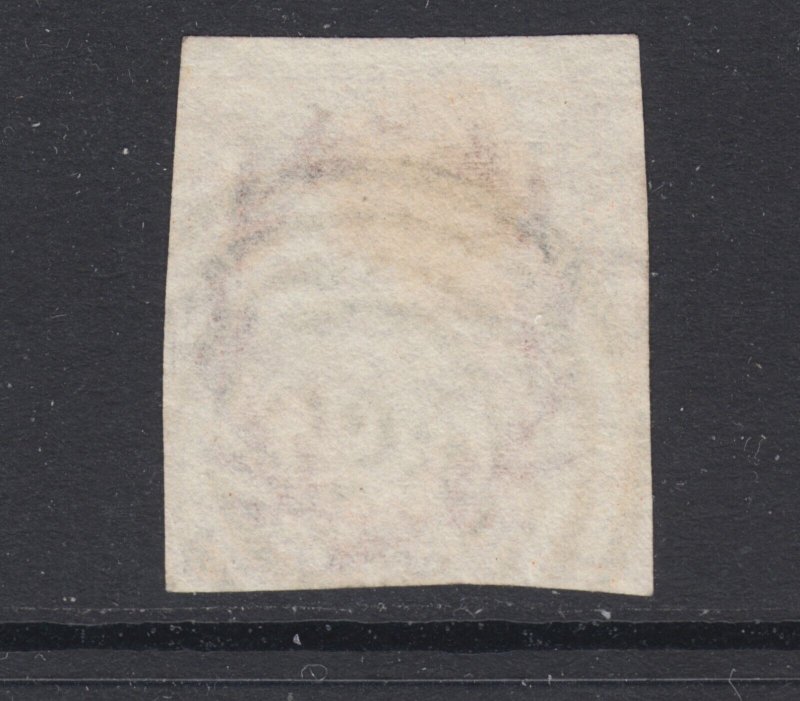 Prussia Sc 2 used. 1850 6pf (½sg) red orange imperf, margins wide to just in