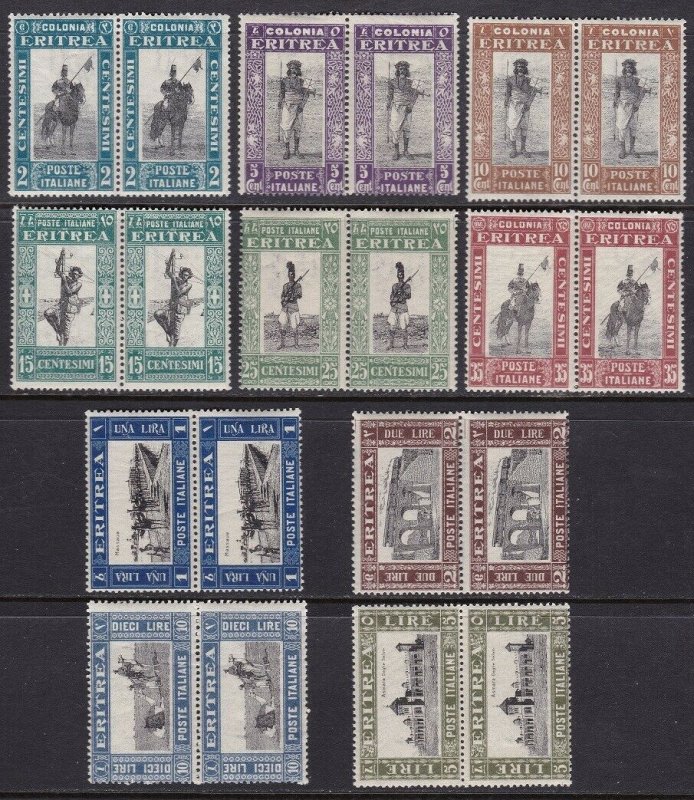 1930 Eritrea, N° 155/164 10 Values MNH / Pair Horizontal