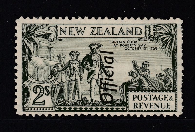 New Zealand a MH 2/- Official from the 1936 series perf 12.5