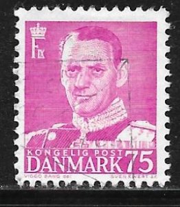Denmark 314: 75o Frederik IX, used, F-VF