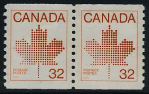 Canada 951 Coil pair MNH Maple leaf