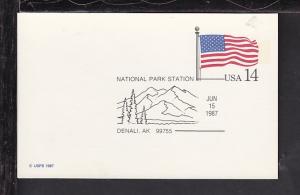 National Park Station,Denali,AK 1987 Cancel Cover BIN 