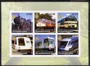 Mauritania 2002 Railway Locos #1 imperf sheetlet containi...