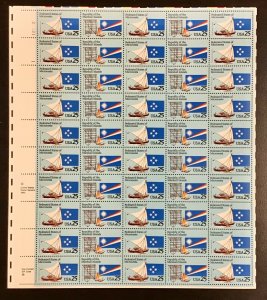 2506-07 Micronesia/Marshall Island MNH 25 c Sheet of 50  FV $12.50 Issued 1990