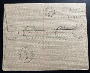 1953 Sydney Australia Cover To Adelaide Queen Elizabeth II Coronation Flight 