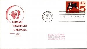 FDC 1966 SC #1307 Farnam Cachet - New York, NY - Single - F78166