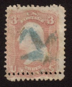MALACK 65 F/VF used, double row of perfs, lovely blu..MORE.. n6514