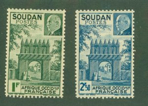 FRENCH SUDAN 118-19 MH BIN $1.00