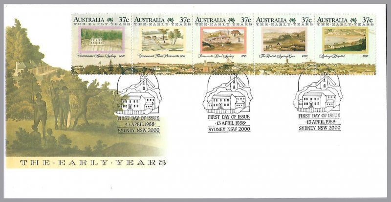 Australia - Early Years Strip of 5 - Sc 1031 - FDC - $1.50 shipping on this item