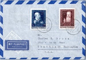 Austria 1S+50g William Unger and 1.40S+70g Friedrich von Schmidt Semi-Postals...