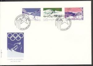Liechtenstein - 1979 Winter Olympic Games - Lake Placid (FDC)