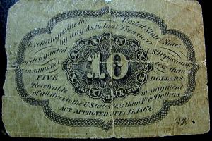 U.S. POSTAGE CURRENCY PC6 SCV$75.00 Interesting