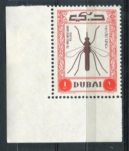 DUBAI; 1963 early Malaria issue fine MINT CORNER 1np. value