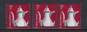 US 3759 Silver Coffeepot Single & Pair MNH 