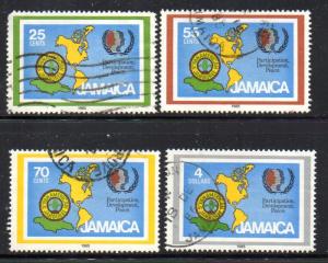 Jamaica Sc 604-7 1985 Scout Jamboree Youth Yr stamp set used