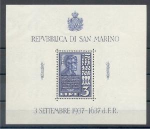 SAN MARINO 2 SOUVENIR SHEETS 1937 HI/NH	