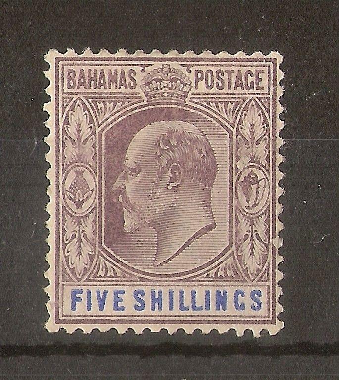 Bahamas 1902 5/- SG69 Mint Cat£80