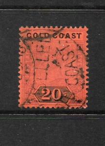 GOLD COAST 1889  20/-   QV  FU  SG 25