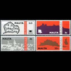 MALTA 1975 - Scott# 497-500 Architectural Set of 4 NH