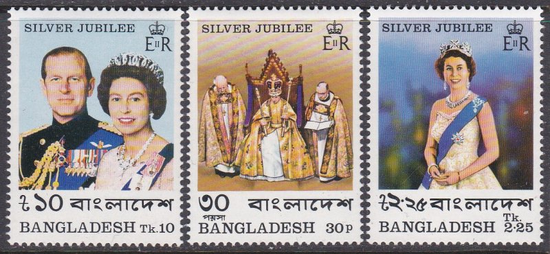 Bangladesh Sc #123-125 MNH Silver Jubilee