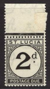 ST.LUCIA SGD4 1933 2d BLACK POSTAGE DUE MNH (MTD IN MARGIN)