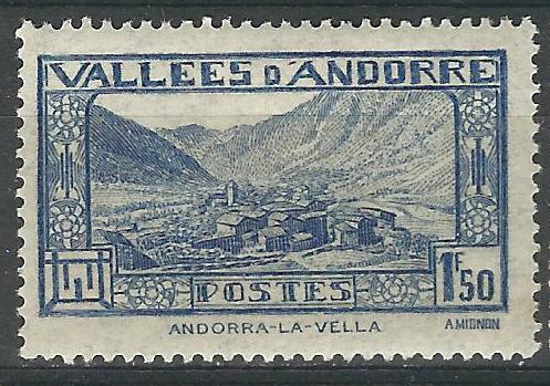 Andorra 53 Y&T 40 MLH F/VF 1932 SCV $24.00