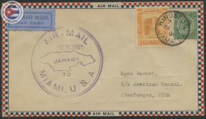 Cuba 1930 First Flight Cover Canal Zone - Cienfuegos | Edifil C41 | CU11563