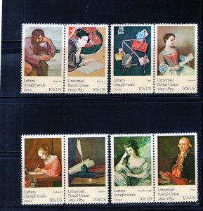 1530-1537 UPU Issue, MNH set/8