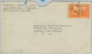 74502 - USA: Philippines  - POSTAL HISTORY -   COVER from PAMPANGA 1941