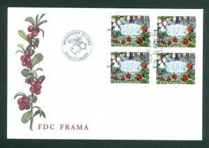 Aland. FDC 2004. Frama. Berries. Set. 0050-55-60-75.