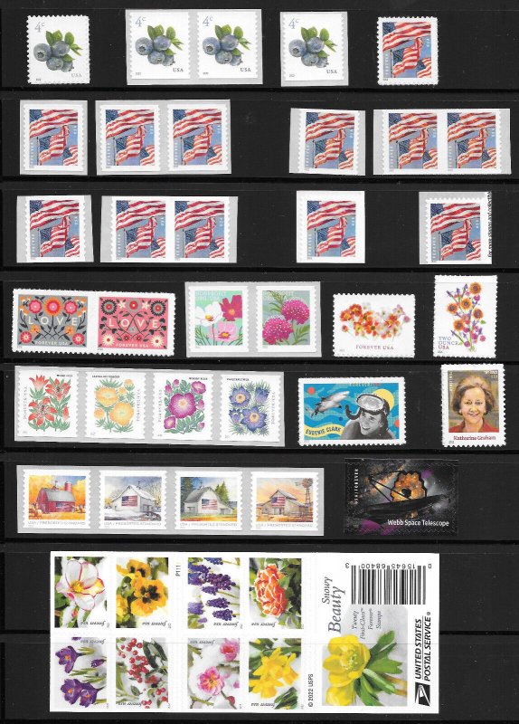 COMPLETE 2022 Commemorative, Special, Priority Stamps Year Set (DIE-CUT) Issues