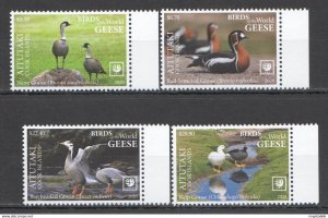 2020 Aitutaki Geese Water Birds Of The World Fauna Set ** Nw0528