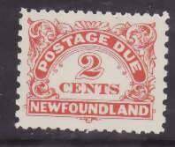 Newfoundland-Sc#J2a- id40-unused og NH 2c vermilion Postage Due-perf 11x9-1946-