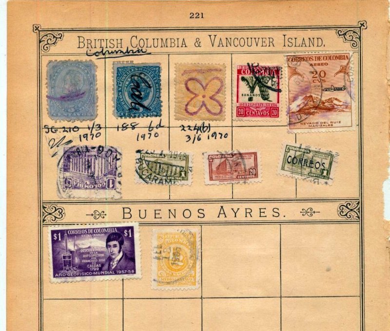 Canada S.America Caribbean P.Rico Early M&U on Old Pages(90+Items)(Mzt389 