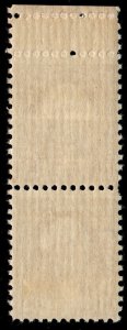 U.S. #720 MLH Top Margin Pair with Full Gutter @ Top