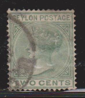 CEYLON Scott # 86 Used - Queen Victoria