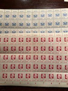 Stamps Germany (DDR) Scott #635-6 never hinged sheets of 50