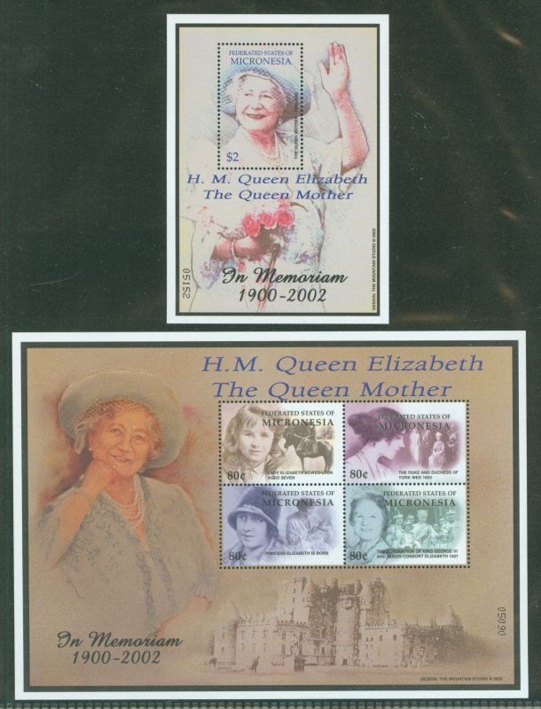 Micronesia #505-506 Mint (NH) Souvenir Sheet (Queen)