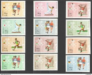 Imperf,Perf 1969 Manama Olympic Games #(346-51)A+B Michel 15.5 Euro 2Set Ar086