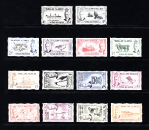 Falkland Islands Scott #107-122 MH