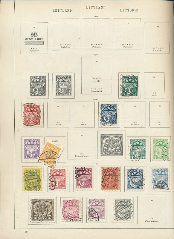 Estonia Latvia Early M&U on Pages(Appx 60 Items) (Ac 1537