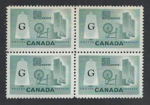 CANADA SC# O38a F-VF MNH 1961 B/4