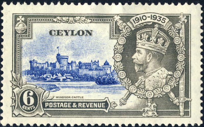 CEYLON - 1935 - SG 379 6c KGV Silver Jubilee - Mint*