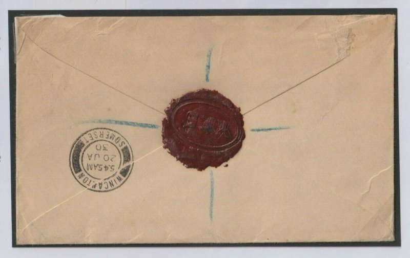 NORTH BORNEO Registered *Kudat* Commercial Pictorials Cover 1930 W160a