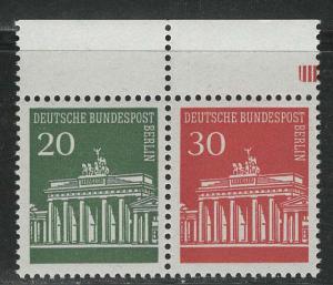 Germany Berlin Scott # 9N252, 9N253, mint nh, se-tenant, Mi # W45