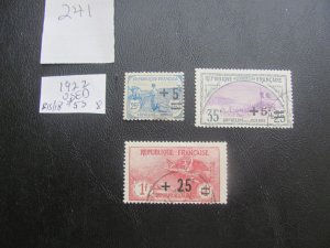 FRANCE 1922 USED SC B15/18 LOT VF $55 (241)