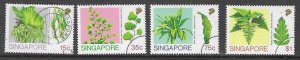 SINGAPORE SG641/4 1990 FERNS USED