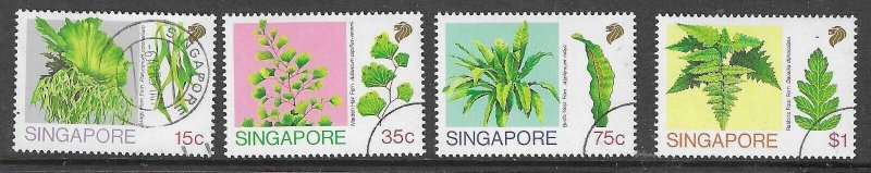 SINGAPORE SG641/4 1990 FERNS USED