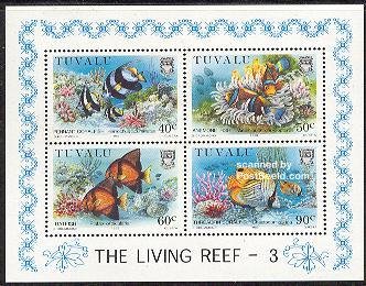 Tuvalu 1989, Marine life s/s, MNH
